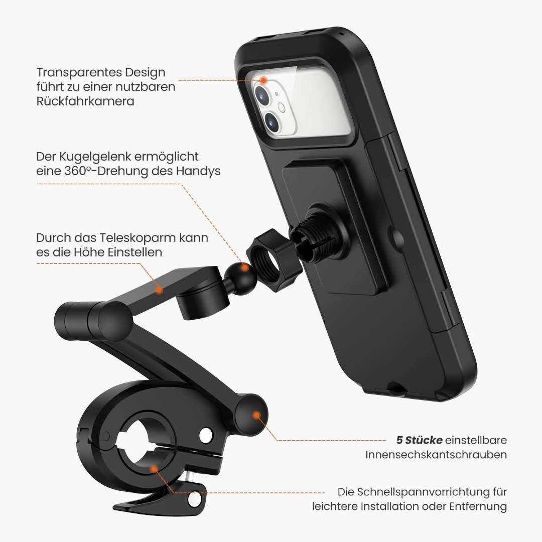 Soporte impermeable para teléfono móvil de bicicleta y motocicleta